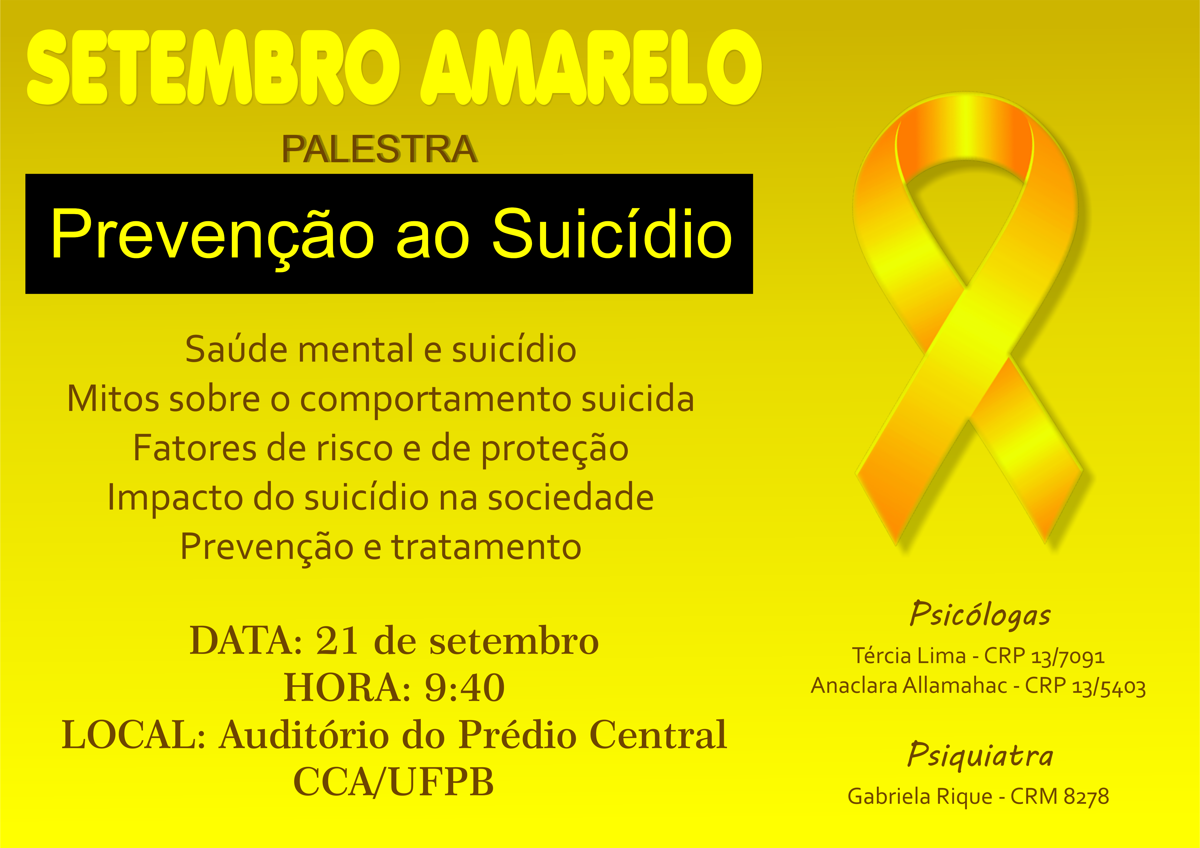 Palestra Suicídio 
