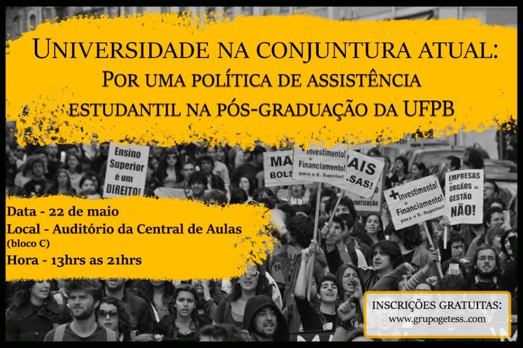 Cartaz Seminário Universidade na conjuntura atual por uma política de assistência estudantil na pós-graduação da UFPB.jpeg