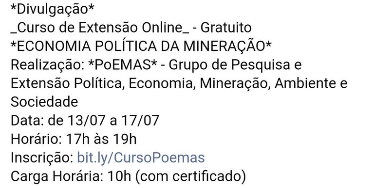 CURSO ON-LINE - EXTENSÃO GRATUITO