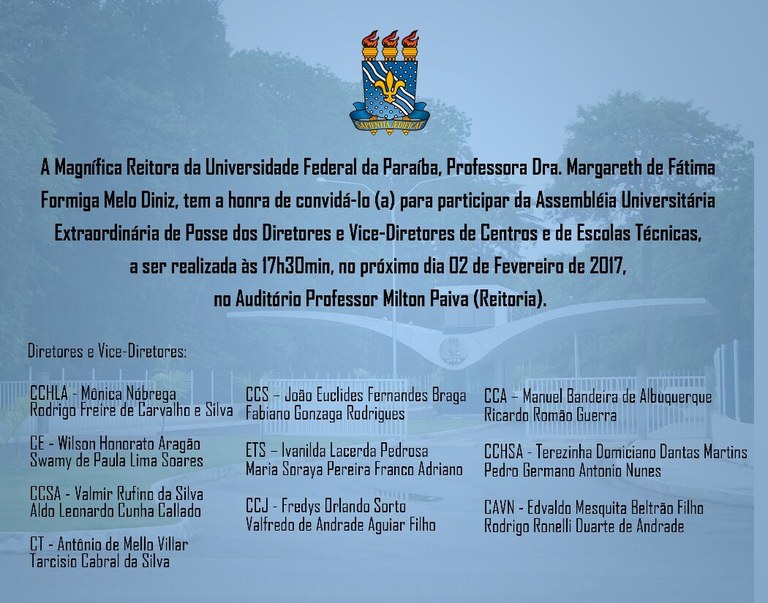 Posse de Diretor e Vice-Diretor do CCJ - Campus I