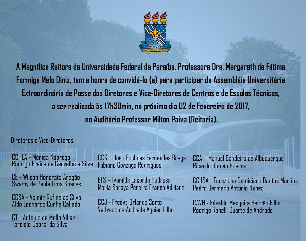 Posse de Diretor e Vice-Diretor do CCJ - Campus I