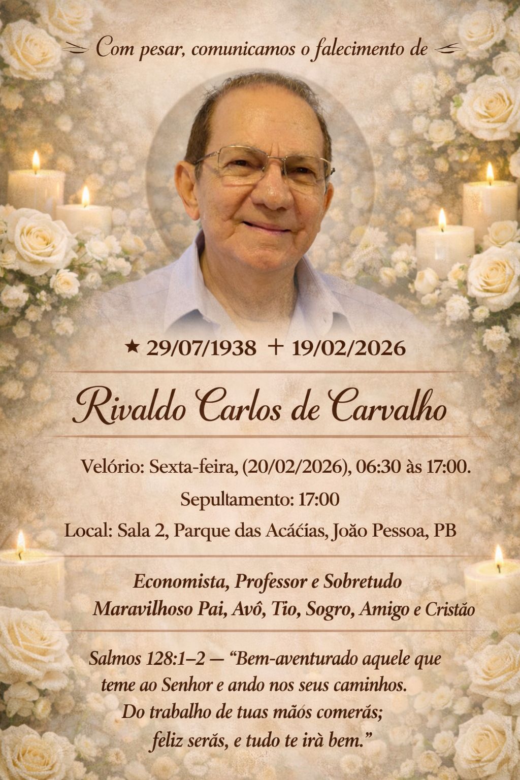 Sr. Rivaldo Carlos de Carvalho
