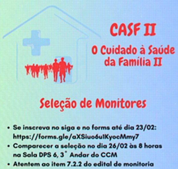 Imagem Seleção de Monitores - CASF II