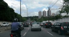 Manhã de engarrafamento na Av. Pedro II, em João Pessoa, no Dia Mundial Sem Carro