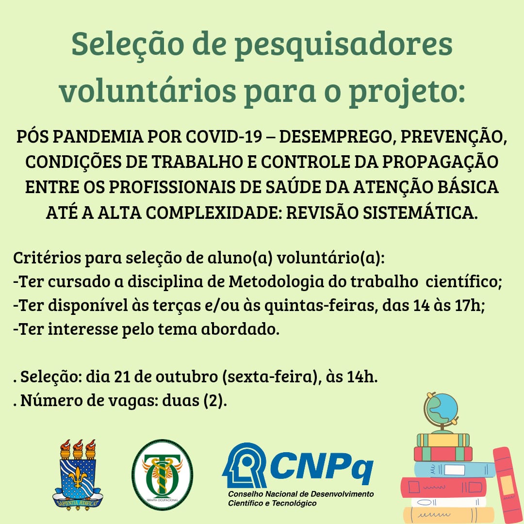 seleção projeto de pesquisa