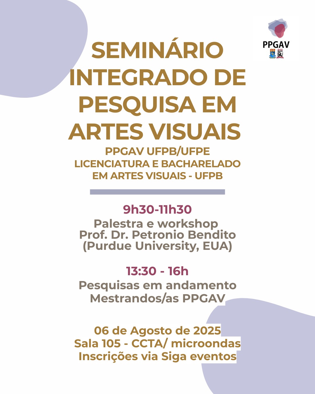 Seminário Integrado de Pesquisa em Artes Visuais 2025 1