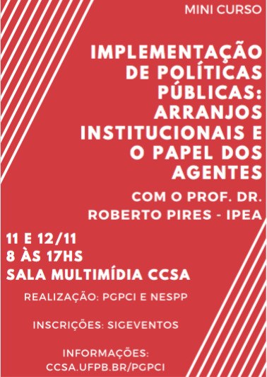 Minicurso Prof. Roberto Pires