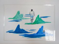 Técnica: Aquarela s/papel aquarelável. Dimensões: 41 x 29 cm