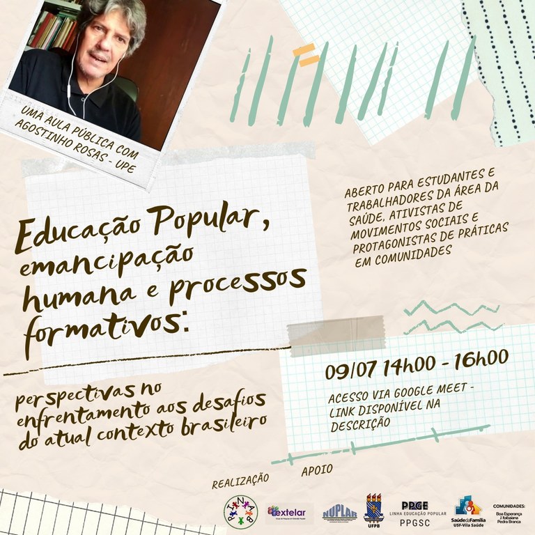 AULA PÚBLICA _Educação Popular, emancipação humana e processos formativos perspectivas no enfrentamento aos desafios do atual contexto brasileiro..jpg AULA PÚBLICA _Educação Popular, emancipação humana e processos formativos perspectivas no enfrentamento aos desafios do atual contexto brasileiro..jpg
