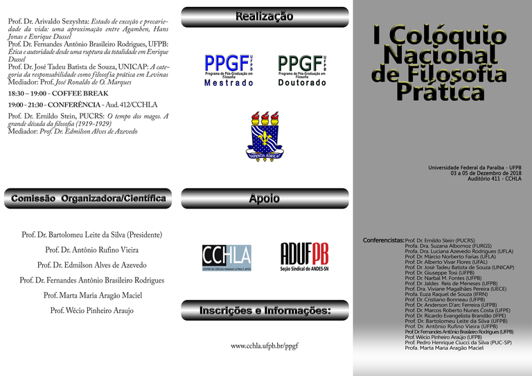 Folder da Programação do Evento (2) Folder da Programação do Evento (2)