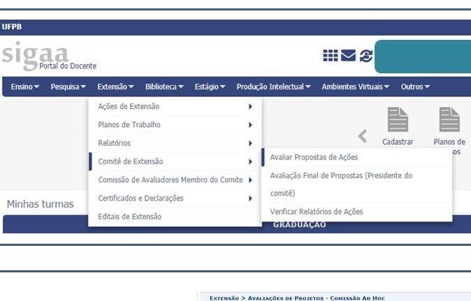 Tela avaliação