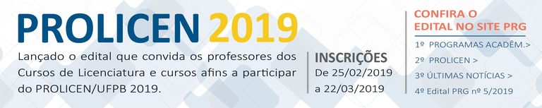 EDITAL PROLICEN/UFPB 2019