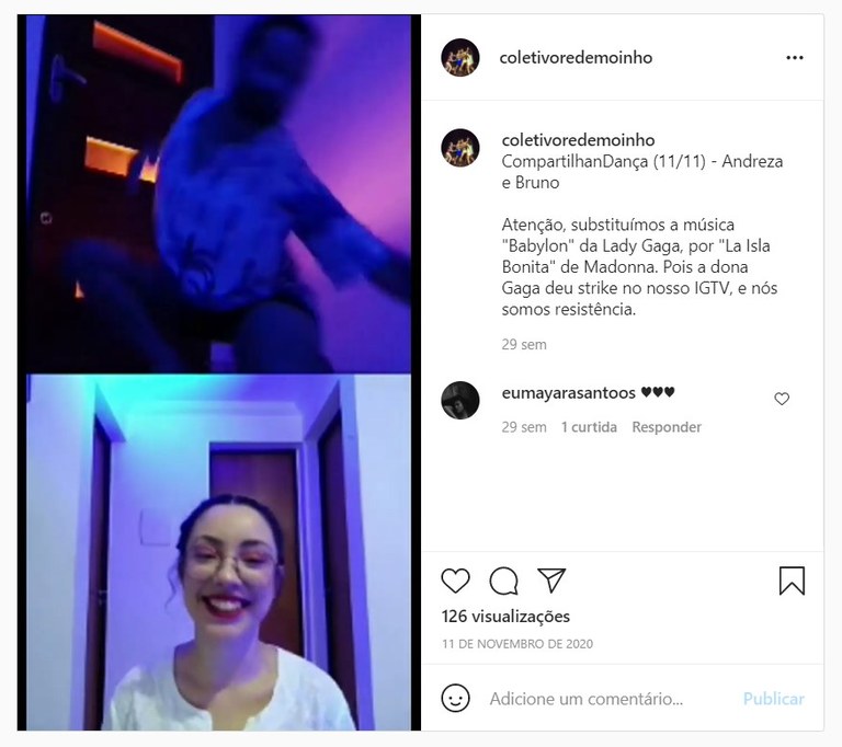 Live Compartilhandança com o estudante Bruno Constantino. Foto Captura de Tela(1) Live Compartilhandança com o estudante Bruno Constantino. Foto Captura de Tela(1)