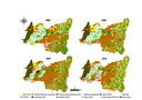 Veja a alteração da cobertura vegetal na bacia do rio da Prata, entre 1986 e 2016. Crédito: Elias Cunha Et al.