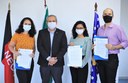 REITOR DA UFPB RECEPCIONA TRÊS NOVOS PROFESSORES SUBSTITUTOS