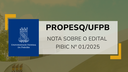 UFPB publicará novo edital do PIBIC após deliberação do Consepe